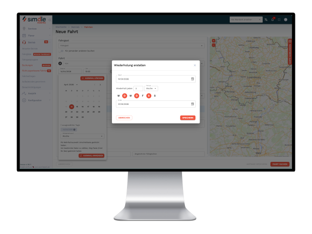 Der optimierte Buchungsablauf für Bedarfsverkehrsbetriebe 